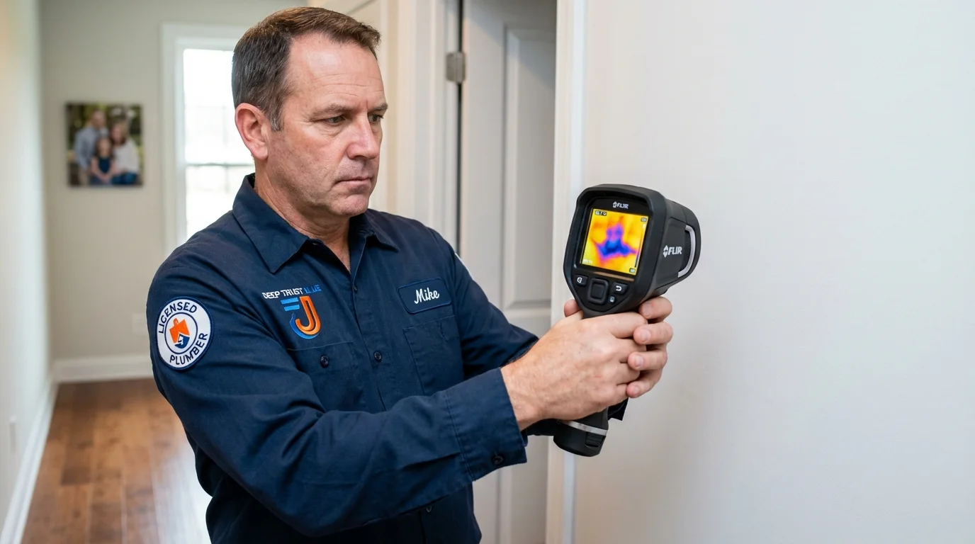 Thermal imaging leak detection by Johns Plumbing LLC in Barnesville